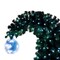 6FT Hinged Fir Artificial Fir Bent Top Christmas Tree, Xmas Tree Bendable Santa Hat Style Christmas Tree Holiday Decoration,1250 Lush Branch Tips, 300 LED Lights X-mas